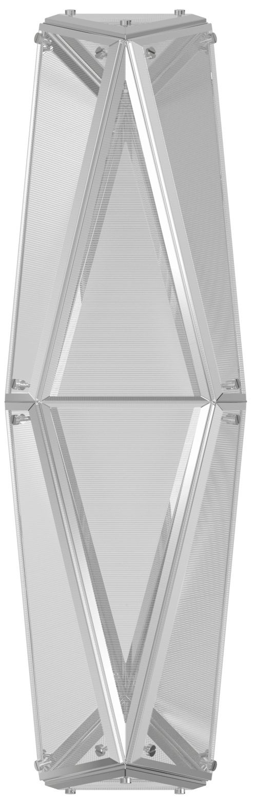 Image 2 Seoul 36"H Geometric LED Wall Sconce in Chrome more views