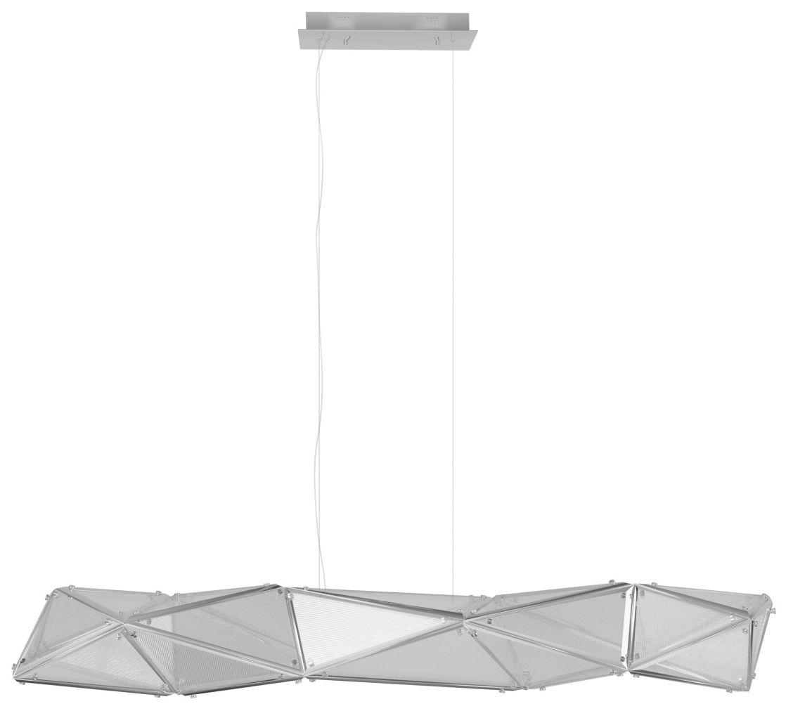 Seoul 63"W Geometric LED Pendant in Chrome