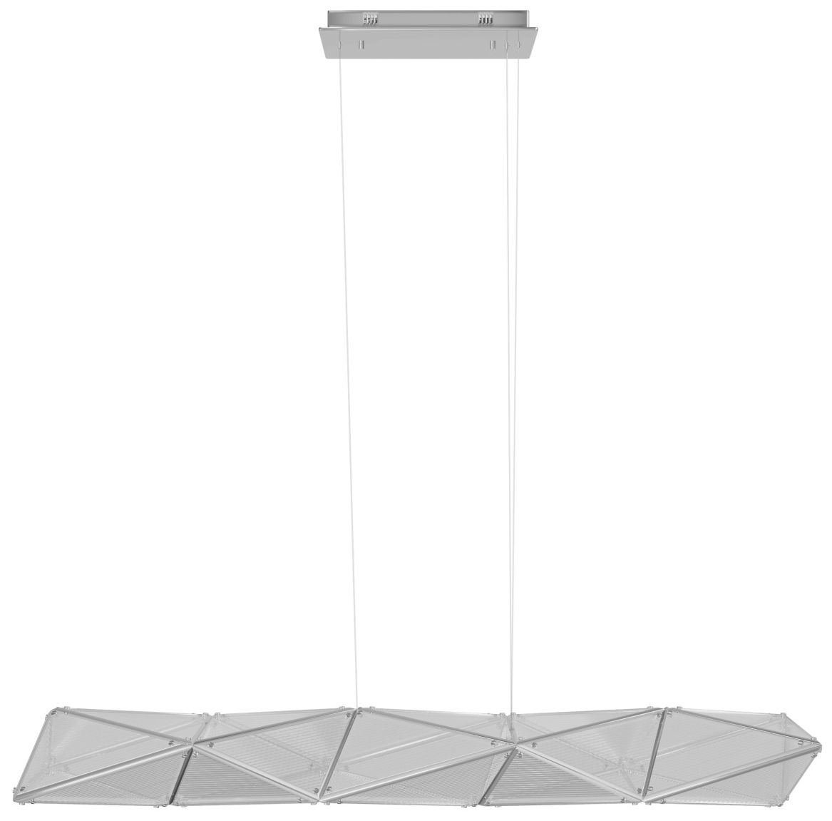 Image 2 Seoul 63"W Geometric LED Pendant in Chrome more views