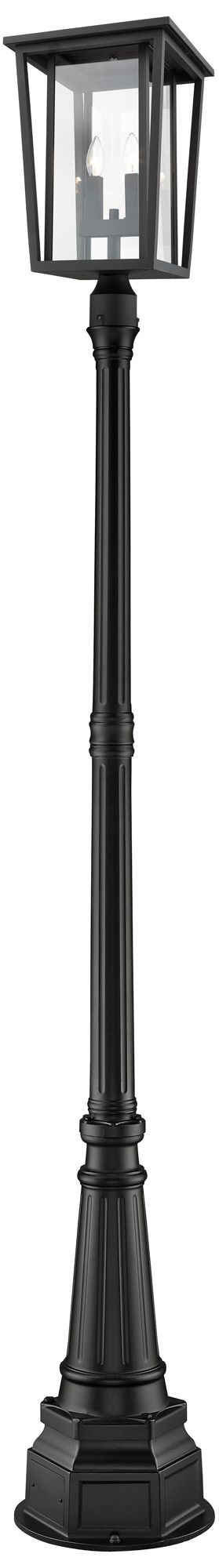 Seoul by Z-Lite Black 101.5 inch 2 Light Outdoor Post Mounted Fixture