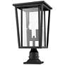 1_Seoul by Z-Lite Black 2 Light Outdoor Pier Mounted Fixture
