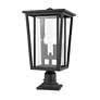 3_Seoul by Z-Lite Black 2 Light Outdoor Pier Mounted Fixture more views