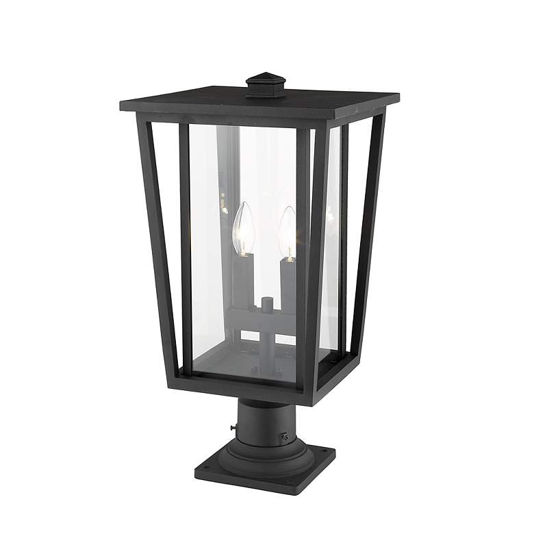 Image 4 Seoul by Z-Lite Black 2 Light Outdoor Pier Mounted Fixture more views