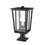 4_Seoul by Z-Lite Black 2 Light Outdoor Pier Mounted Fixture more views
