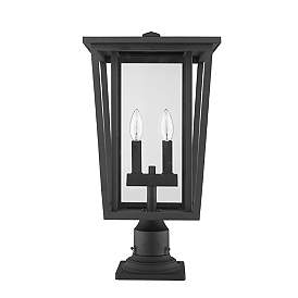 Image5 of Seoul by Z-Lite Black 2 Light Outdoor Pier Mounted Fixture more views