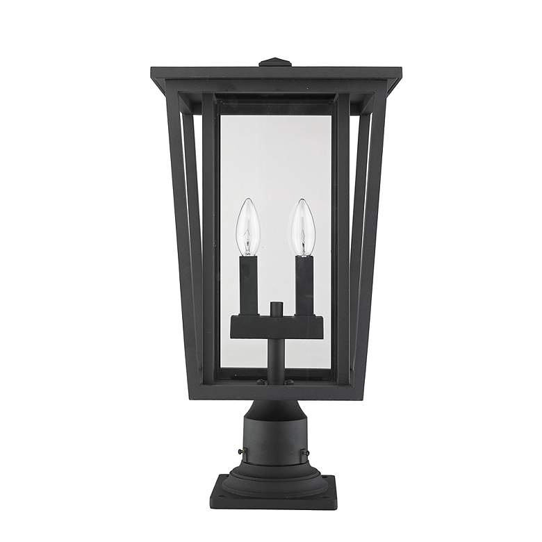 Image 5 Seoul by Z-Lite Black 2 Light Outdoor Pier Mounted Fixture more views