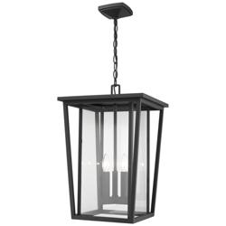 Seoul by Z-Lite Black 3 Light Outdoor Chain Mount Ceiling Fixture