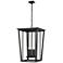Seoul by Z-Lite Black 4 Light Outdoor Chain Mount Ceiling Fixture