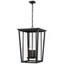 Seoul by Z-Lite Black 4 Light Outdoor Chain Mount Ceiling Fixture