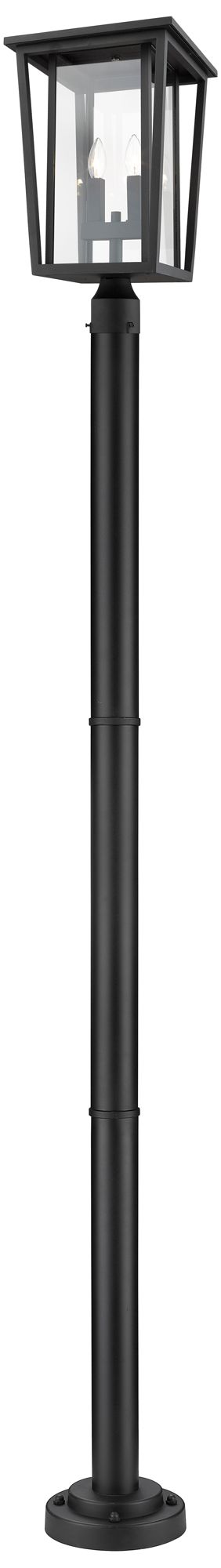 Seoul by Z-Lite Black 93.25 inch 2 Light Outdoor Post Mounted Fixture