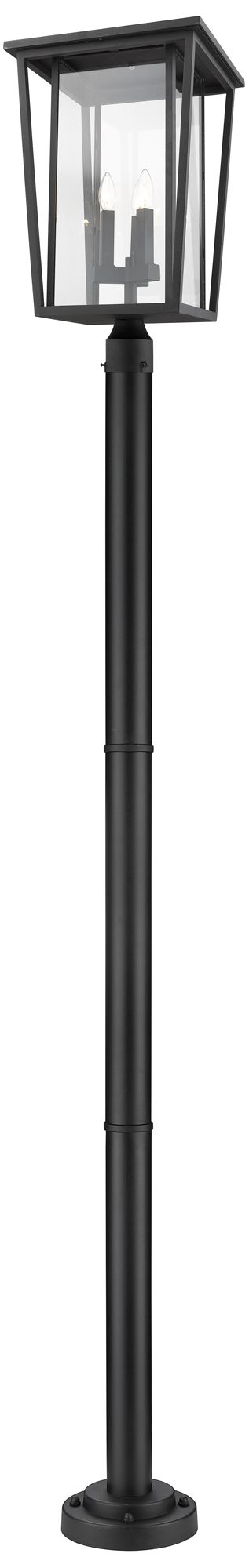 Seoul by Z-Lite Black 97.25 inch 3 Light Outdoor Post Mounted Fixture