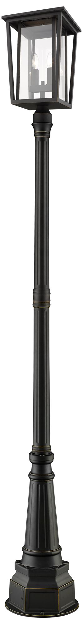 Seoul by Z-Lite Oil Rubbed Bronze 101.5 inch 2 Light Post Mounted Fixture
