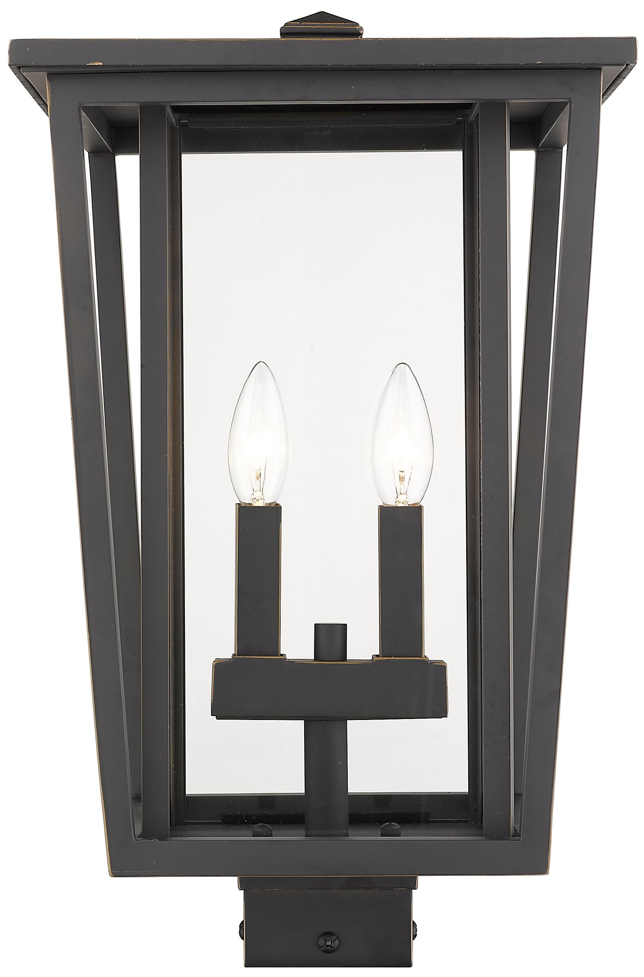 Seoul by Z-Lite Oil Rubbed Bronze 18.25 inch 2 Light Post Mount Fixture