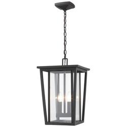 Seoul by Z-Lite Oil Rubbed Bronze 2 Light Outdoor Chain Ceiling Fixture