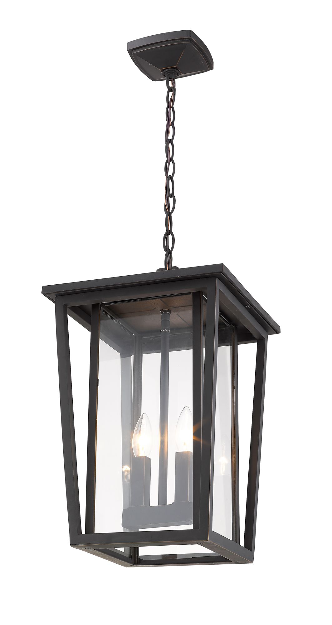 Image 3 Seoul by Z-Lite Oil Rubbed Bronze 2 Light Outdoor Chain Ceiling Fixture more views