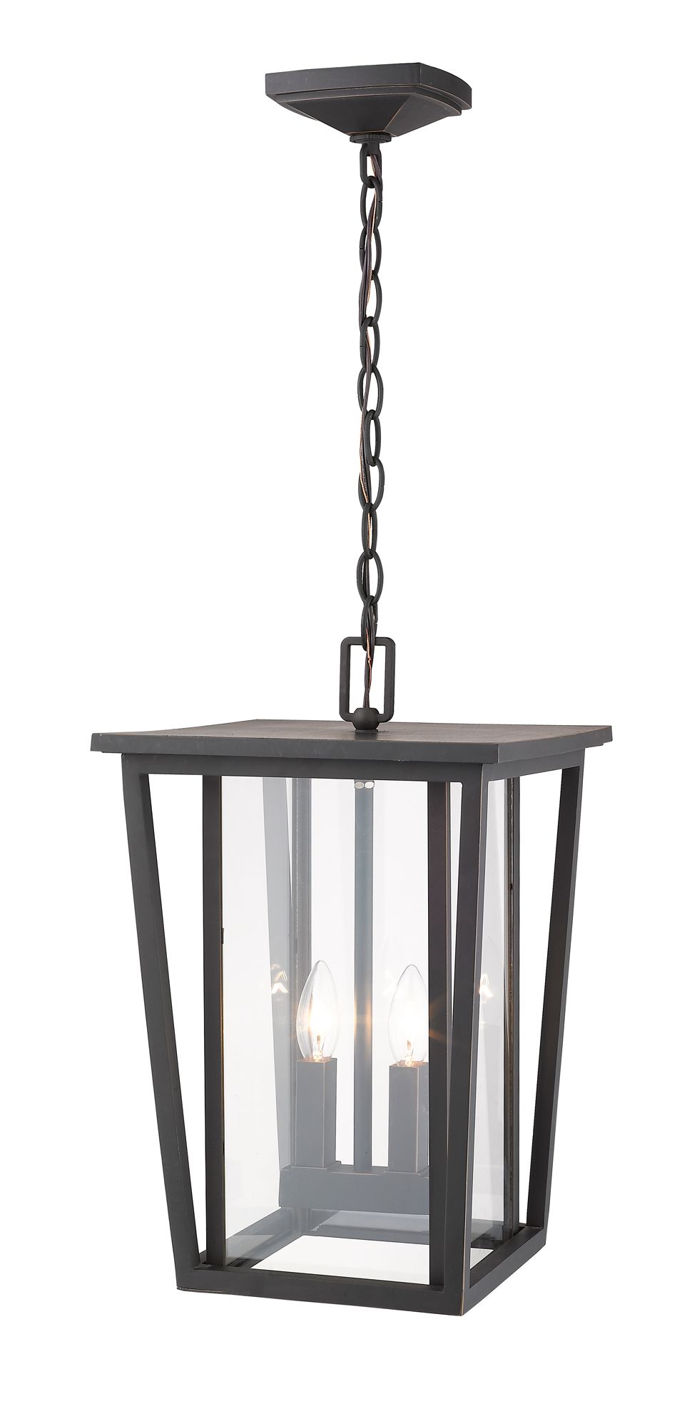 Image 4 Seoul by Z-Lite Oil Rubbed Bronze 2 Light Outdoor Chain Ceiling Fixture more views