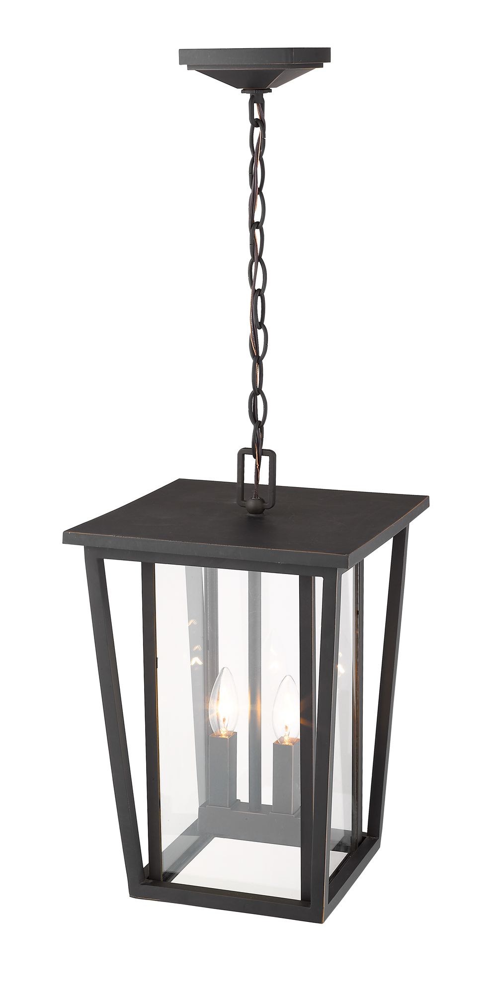 Image 5 Seoul by Z-Lite Oil Rubbed Bronze 2 Light Outdoor Chain Ceiling Fixture more views