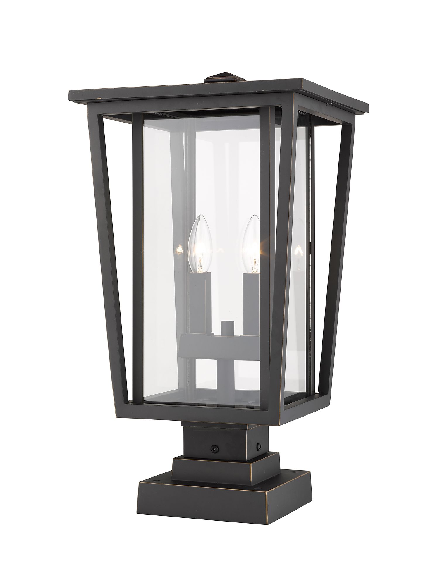 Image 4 Seoul by Z-Lite Oil Rubbed Bronze 20.75 inch 2 Light Pier Mounted Fixture more views