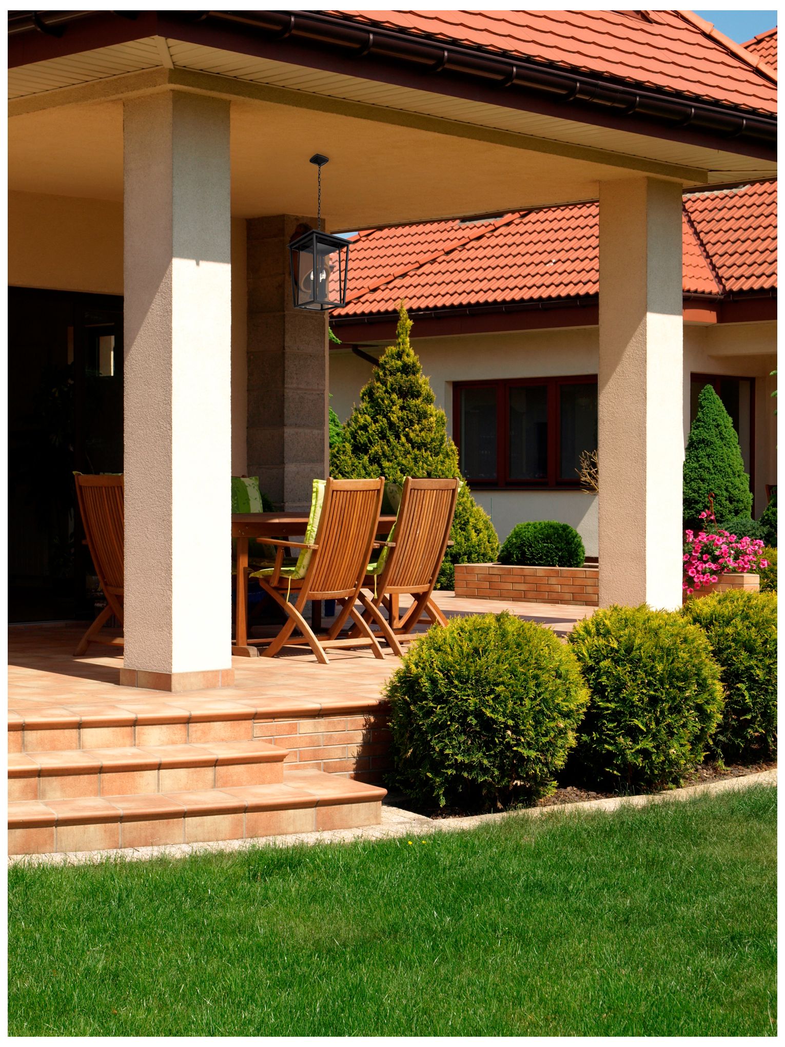 Image 3 Seoul by Z-Lite Rubbed Bronze 14 inch 3 Light Outdoor Chain Mount Fixture more views