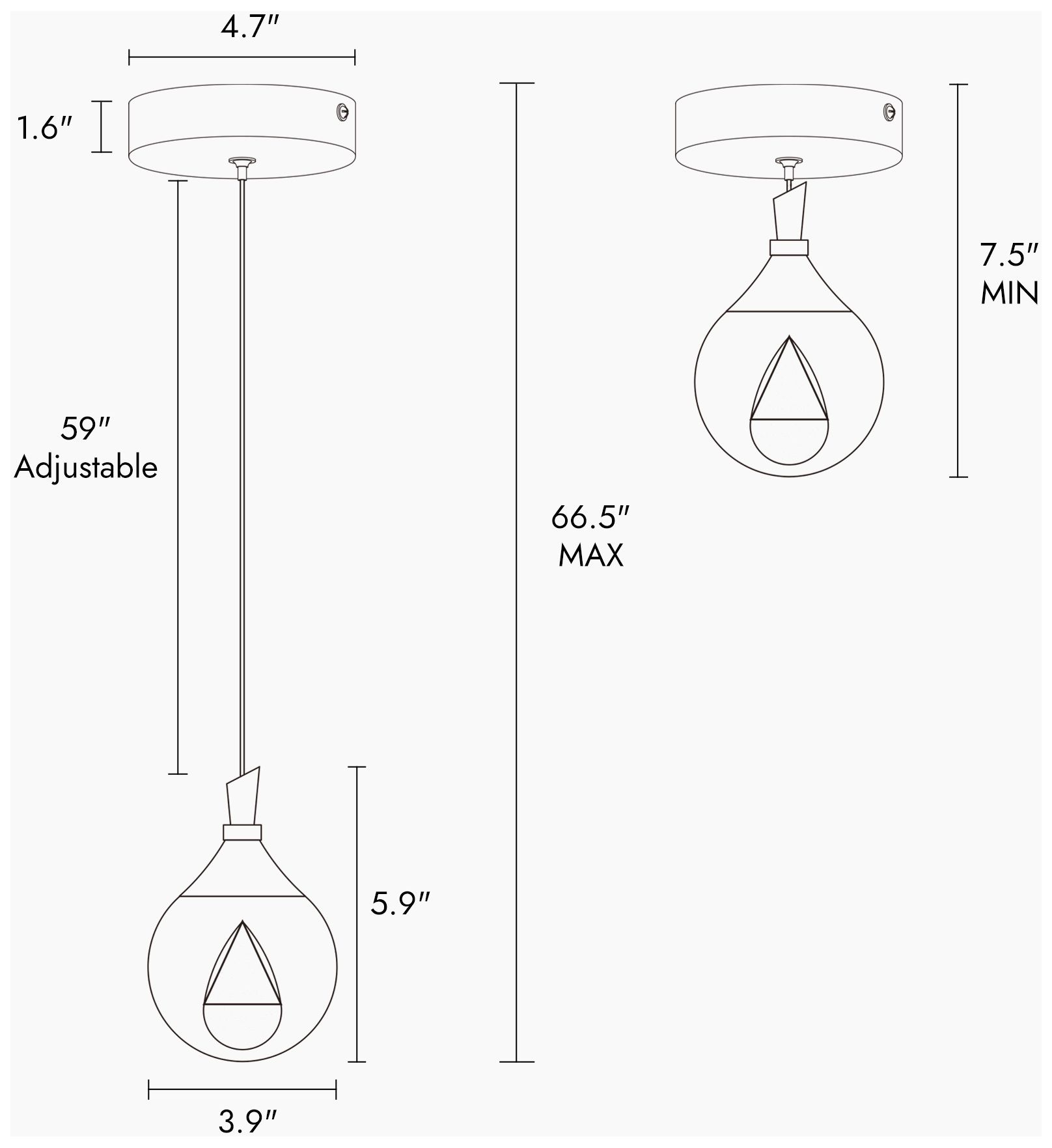 Image 2 Sepear 1-Light Crystal Pendant Light - Made to Order more views