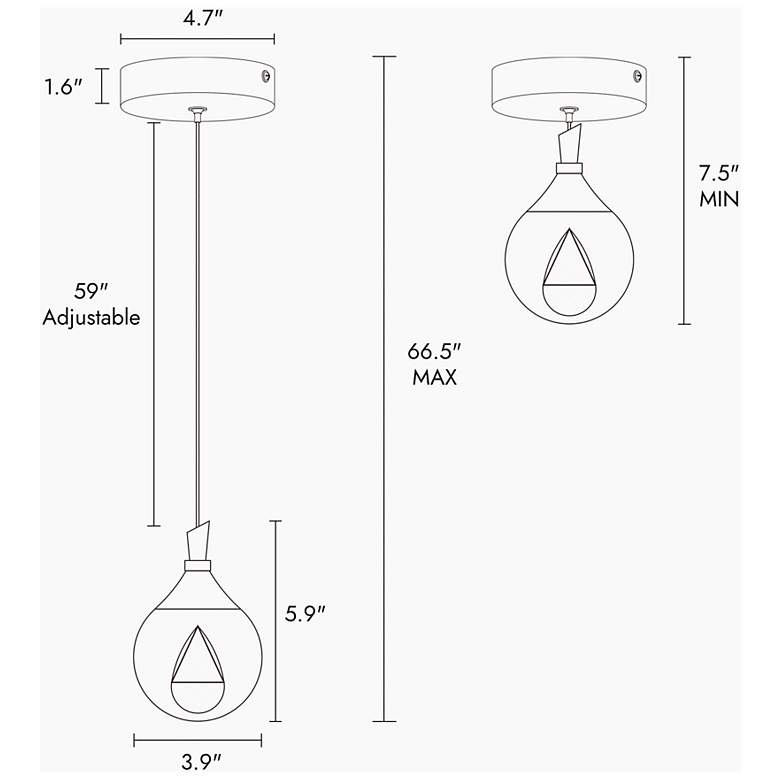 Image 2 Sepear 1-Light Crystal Pendant Light more views