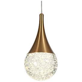 Image1 of Sepear 1-Light LED Crystal Pendant Light