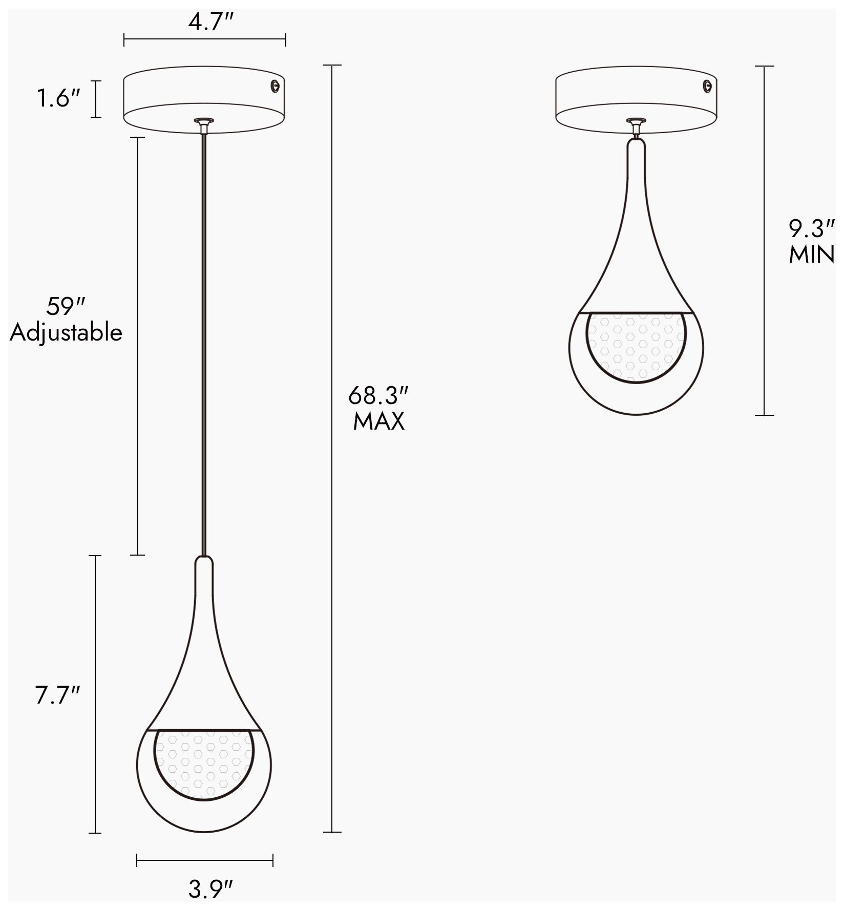 Thumbnail2 of Sepear 1-Light LED Crystal Pendant Light more views