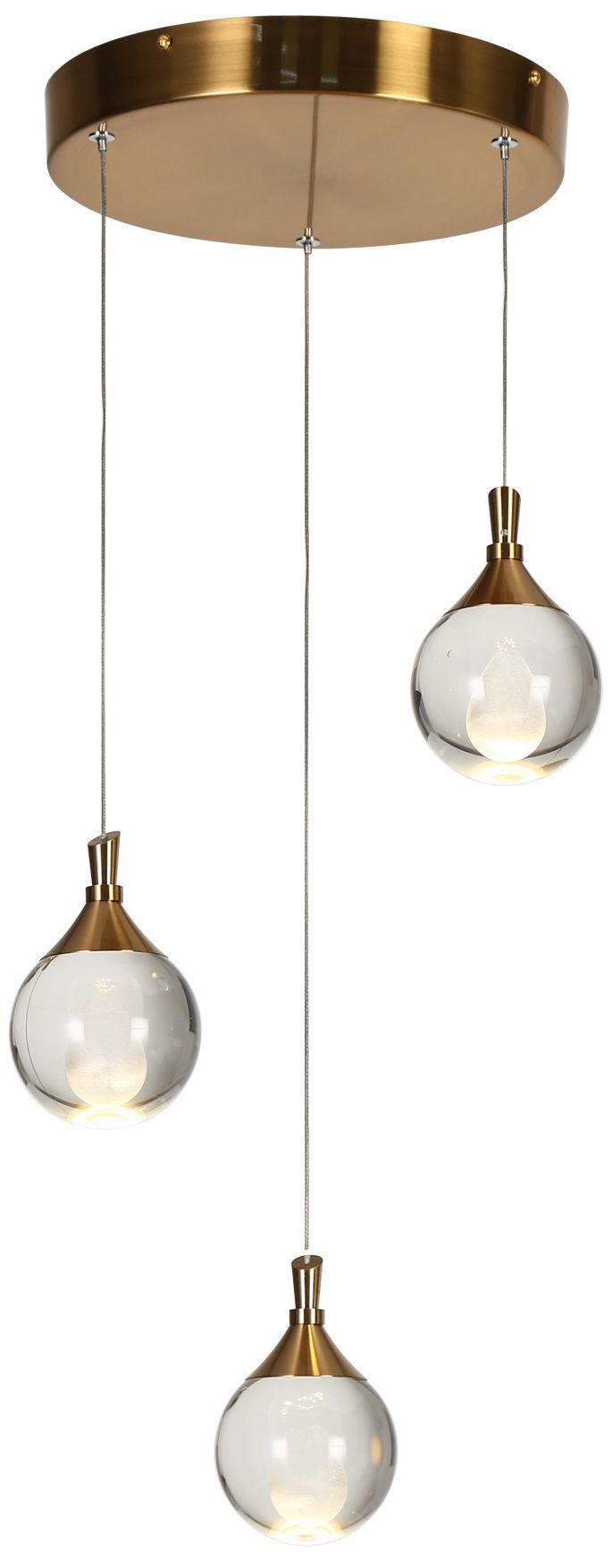 Sepear 3-Light LED Cluster Crystal Island Pendant Light - Made to Order