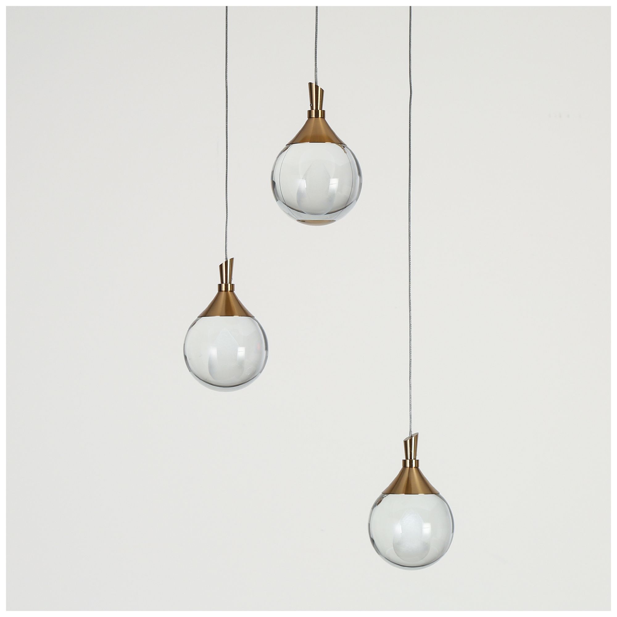 Image 3 Sepear 3-Light LED Cluster Crystal Island Pendant Light - Made to Order more views