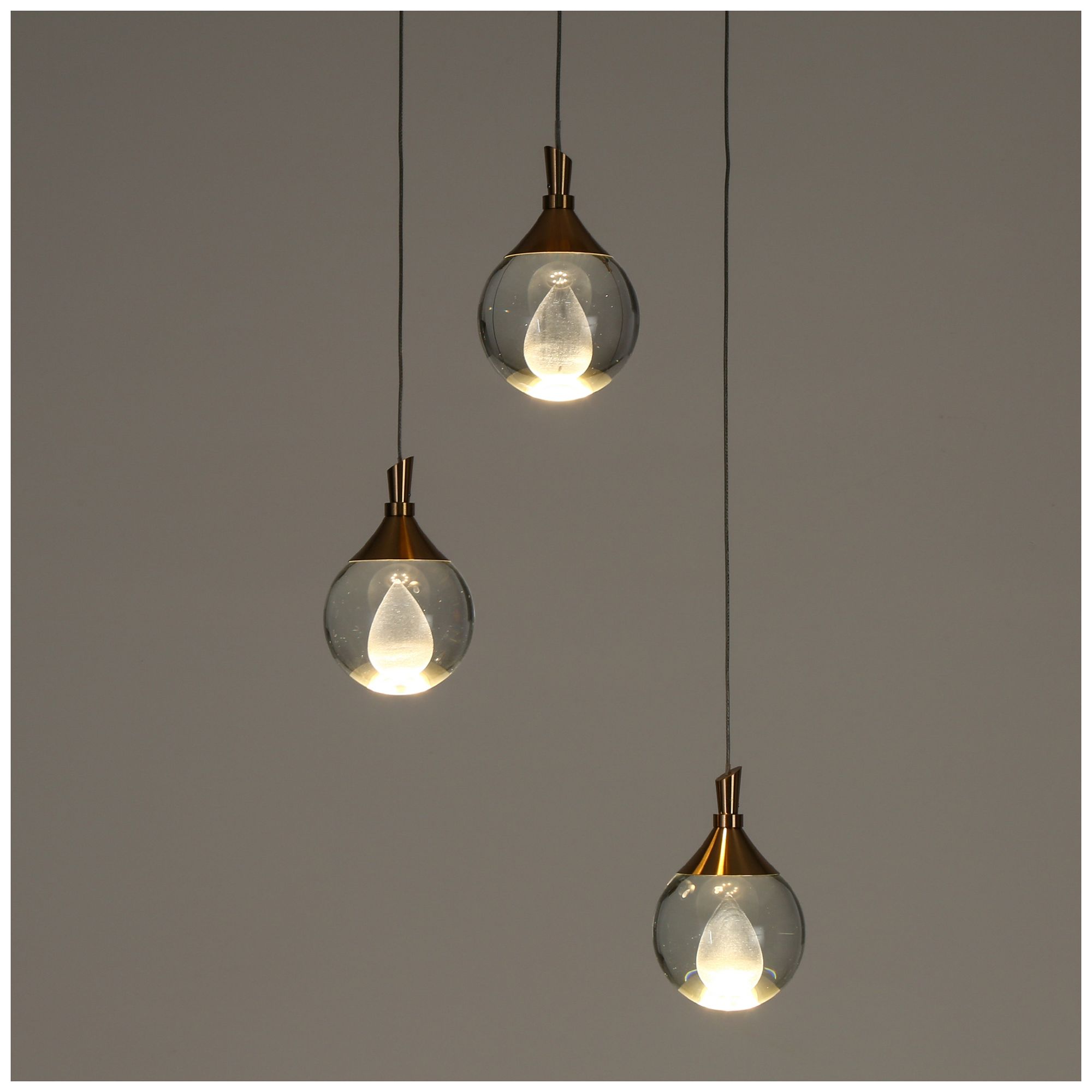 Image 4 Sepear 3-Light LED Cluster Crystal Island Pendant Light - Made to Order more views