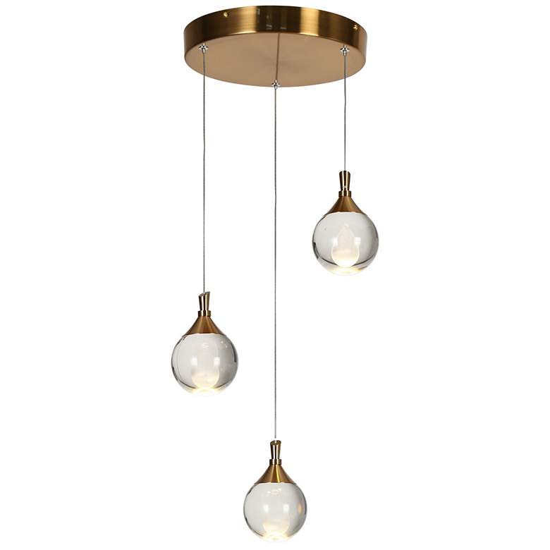 Image 1 Sepear 3-Light LED Cluster Crystal Island Pendant Light