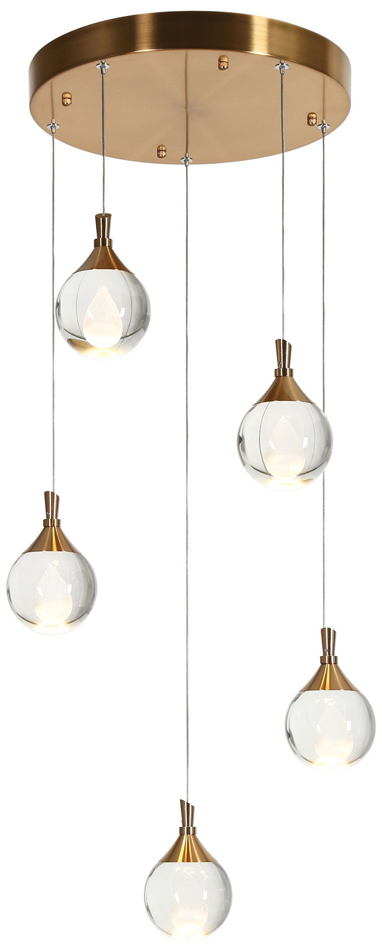 Sepear 5-Light LED Cluster Crystal Island Pendant Light - Made to Order