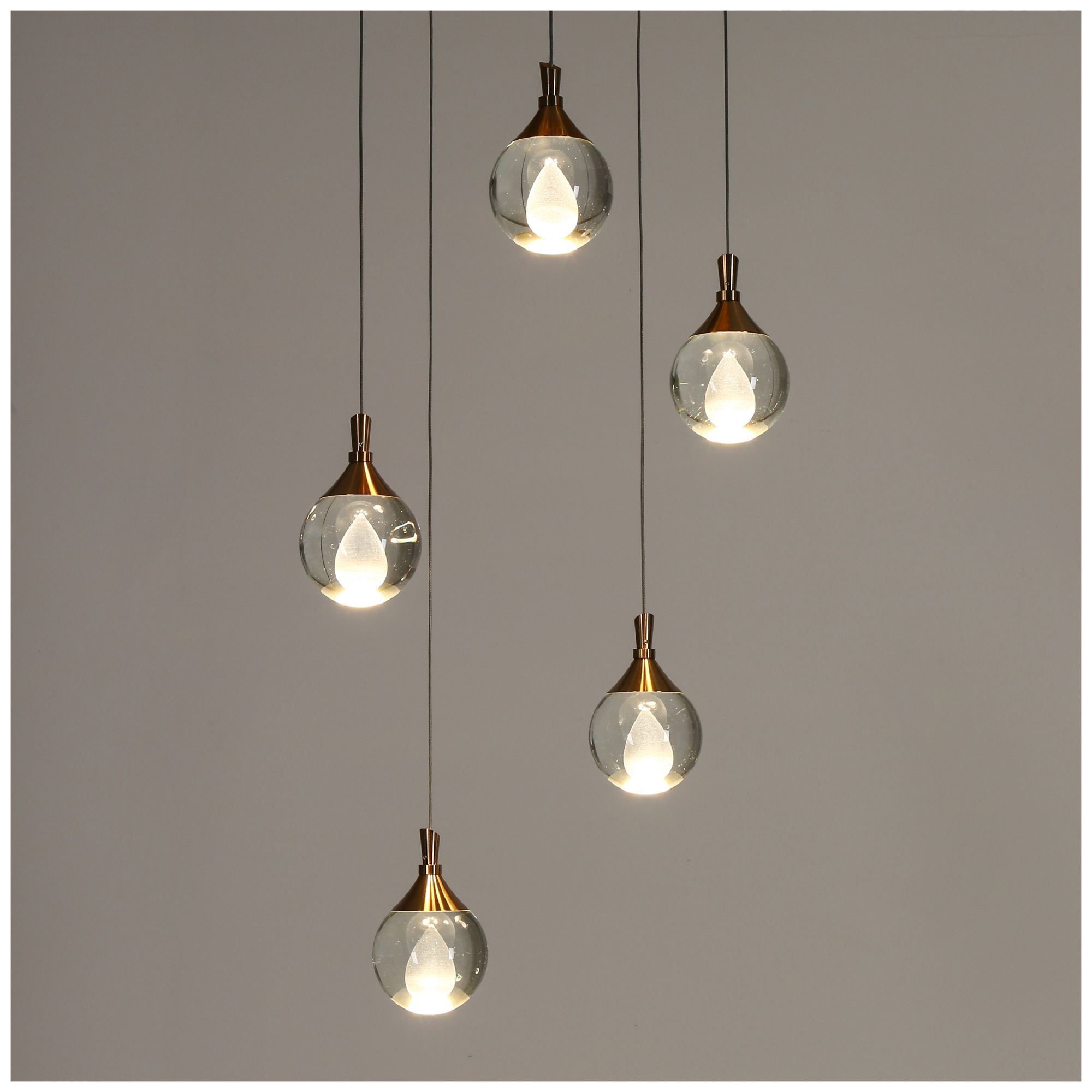 Image 4 Sepear 5-Light LED Cluster Crystal Island Pendant Light - Made to Order more views