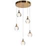 1_Sepear 5-Light LED Cluster Crystal Island Pendant Light