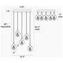 2_Sepear 5-Light LED Cluster Crystal Island Pendant Light more views