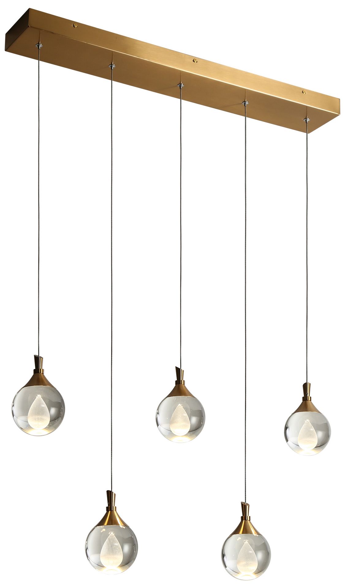 Sepear 5-Light LED Crystal Island Pendant Light - Made to Order