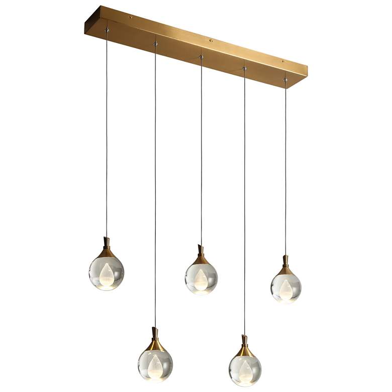 Image 1 Sepear 5-Light LED Crystal Island Pendant Light