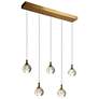 1_Sepear 5-Light LED Crystal Island Pendant Light
