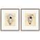 Sepia Oysters II 21"W x 25"H Framed Wall Art Set of 2
