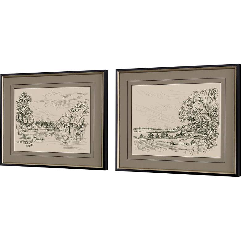 Image 4 Sepia Scenes II 28" Wide 2-Piece Giclee Framed Wall Art Set more views