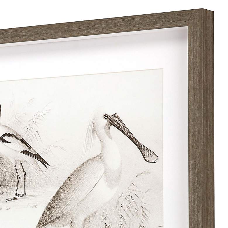 Image 3 Sepia Water Birds I 31 inchH 2-Piece Giclee Framed Wall Art Set more views