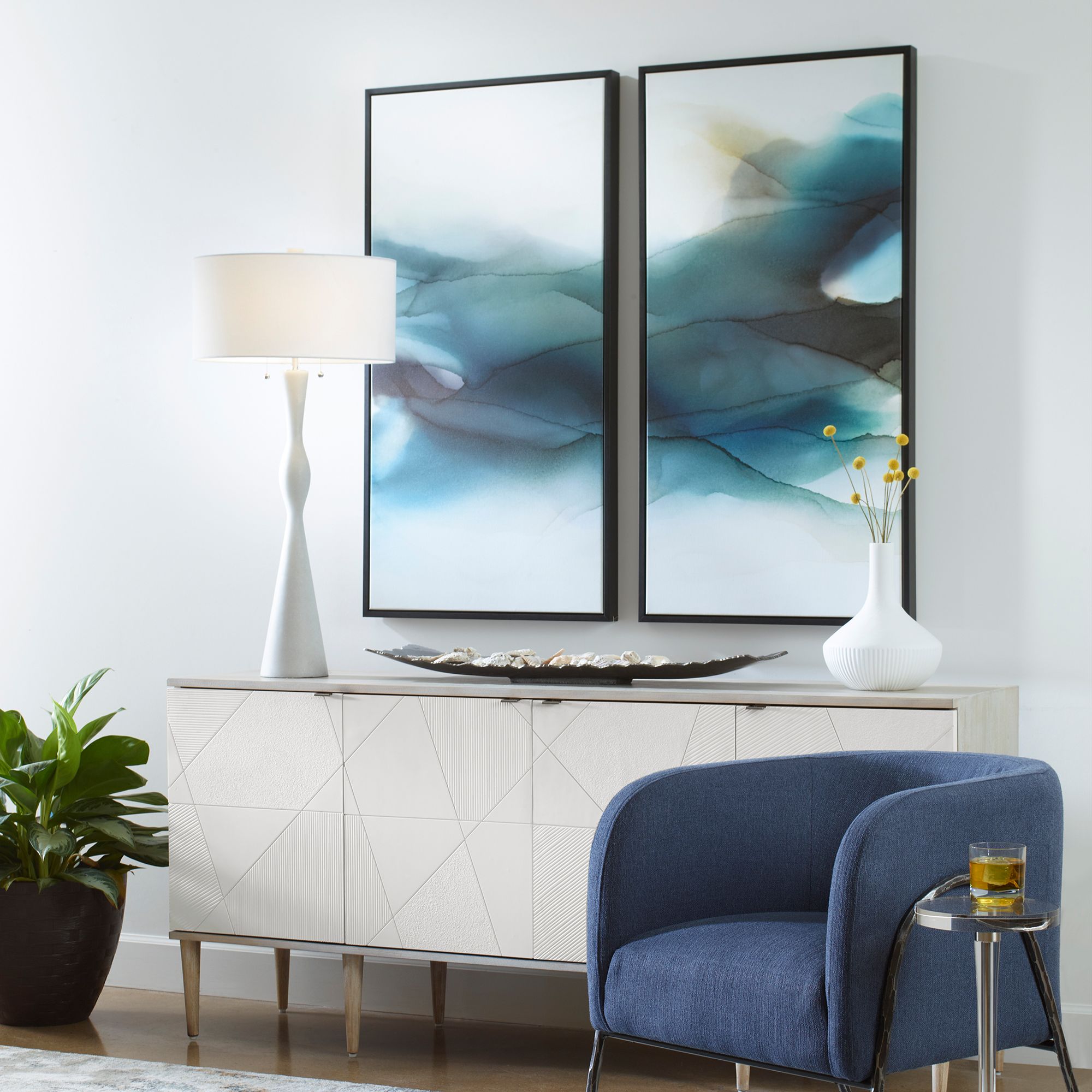 Image 7 September Desert 49"H 2-Piece Framed Canvas Wall Art Set more views