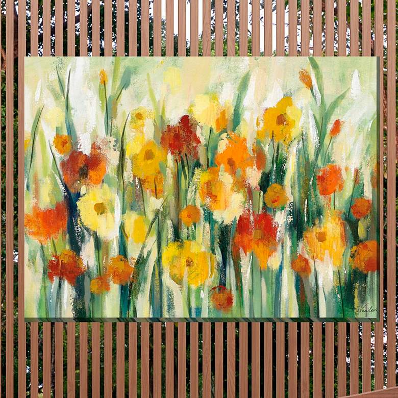 Image 1 September Sun 40" Wide All-Weather Outdoor Canvas Wall Art