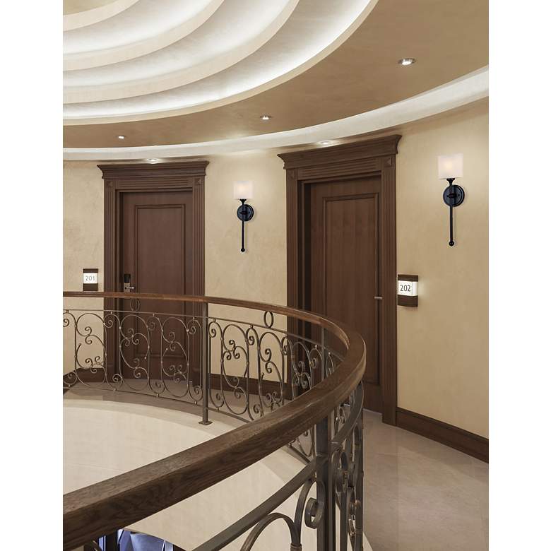 Image 2 Sequoia 22" High Matte Black ADA Wall Sconce more views