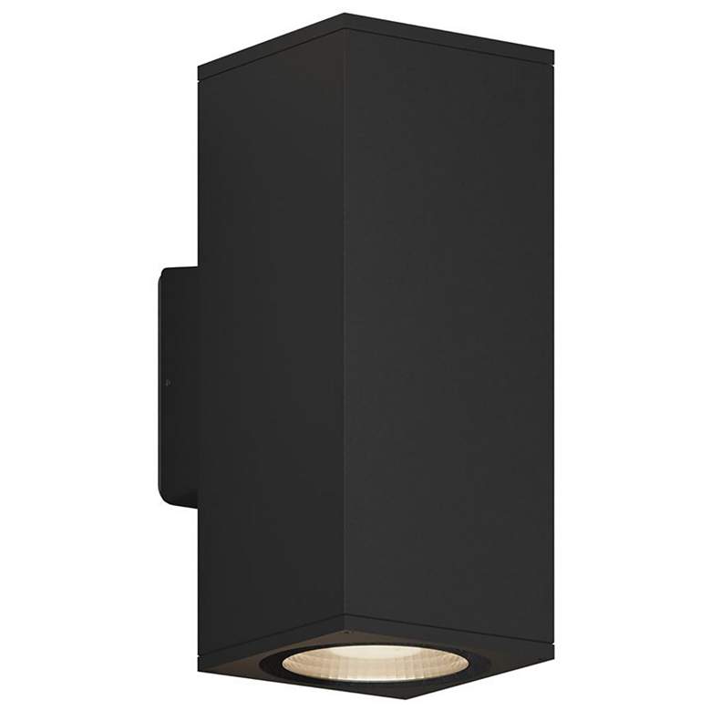 Image 1 Sera 13.1"H Anthracite Square Up and Downlight LED Outdoor Wall Sconce