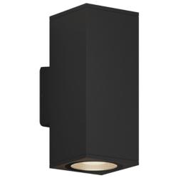 Sera 13.1"H Anthracite Square Up and Downlight LED Outdoor Wall Sconce