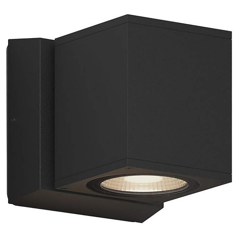 Image 1 Sera 5.1" High Anthracite Square Downlight LED Outdoor Wall Sconce