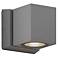 Sera 5.1" High Silver Square Downlight LED Outdoor Wall Sconce