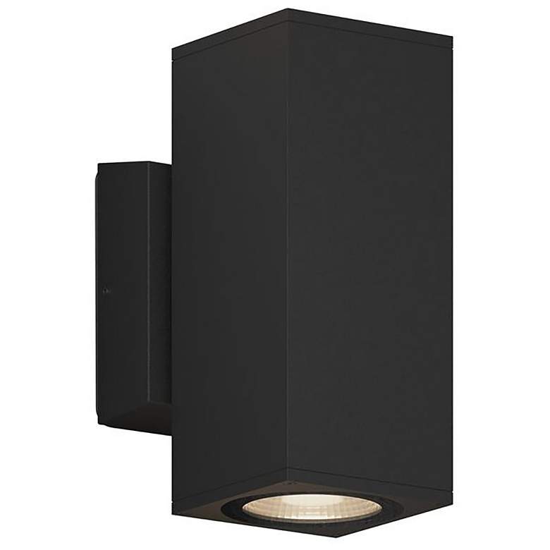 Image 1 Sera 9.1" High Anthracite Square Up & Downlight LED Outdoor Wall Sconce