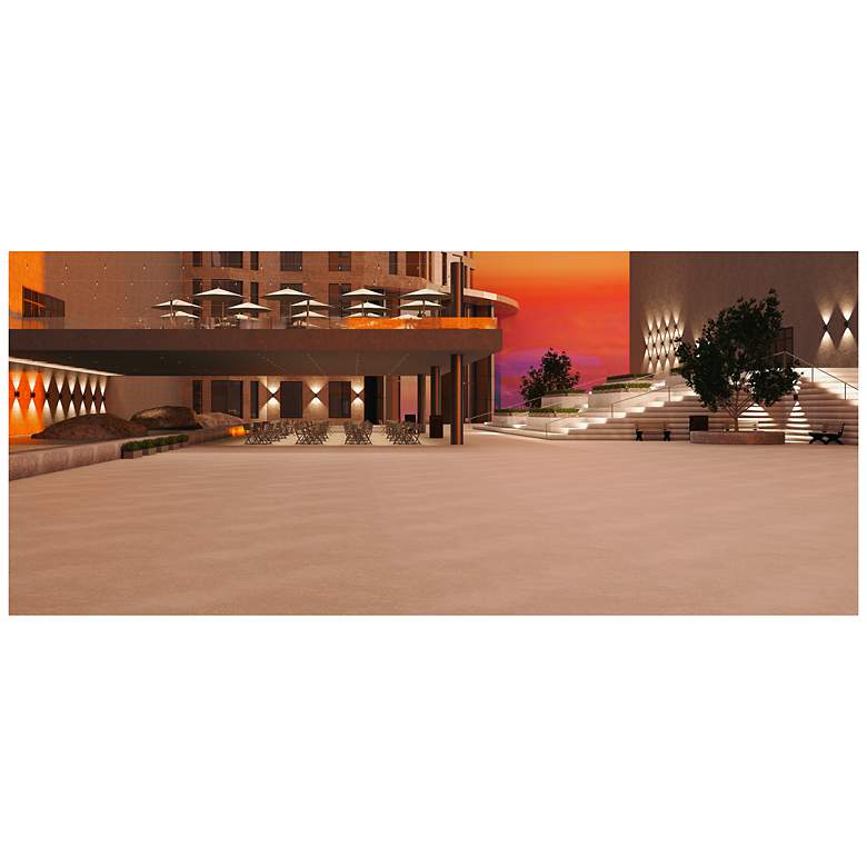 Image 2 Sera 9.1" High Anthracite Square Up & Downlight LED Outdoor Wall Sconce more views